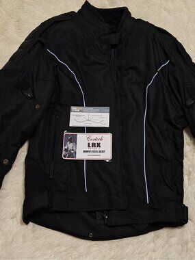 Cortech LRX Series 2 Womens Motorcycle Jacket Size Large Black